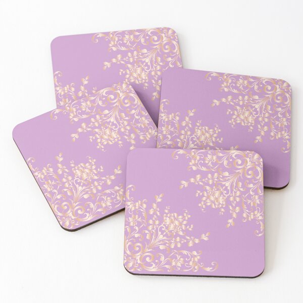 Item preview, Pastel Floral Folk Art-Pastel Purple Alpana designed and sold by Artcapturingart.