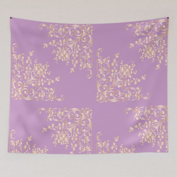 Item preview, Pastel Floral Folk Art-Pastel Purple Alpana designed and sold by Artcapturingart.