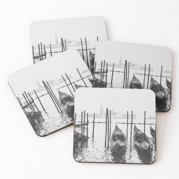 Item preview, Venetian Gondolas in black and white designed and sold by Ana Fidalgo.