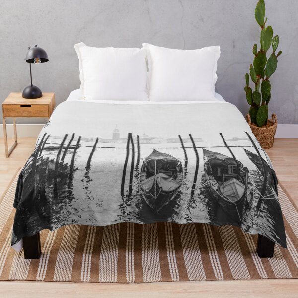 Item preview, Venetian Gondolas in black and white designed and sold by Ana Fidalgo.