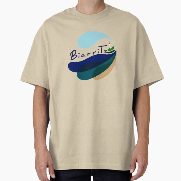 Logotipo de Biarritz | Playa del Miramar | País Vasco Camiseta oversize