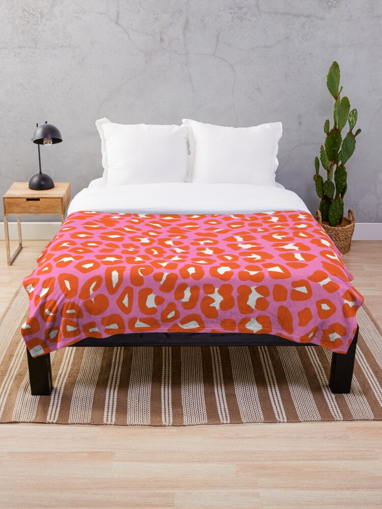 Pink and best sale orange throw blanket