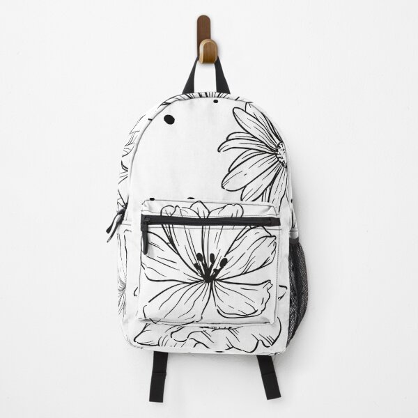 Item preview, Flowers Pattern Black and White designed and sold by lolora.