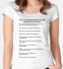 The Ten Commandments of Marching Band Women's Fitted Scoop T-Shirt