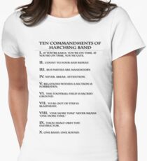 The Ten Commandments of Marching Band Women's Fitted T-Shirt