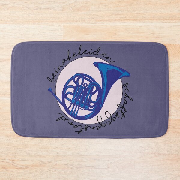 Item preview, blue french horn designed and sold by minkfloyd.