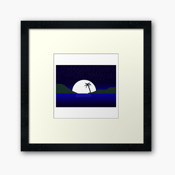Moonset Framed Art Print
