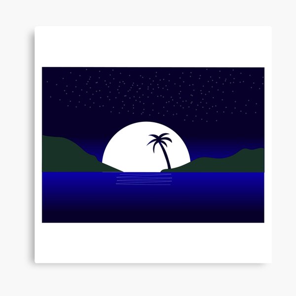 Moonset Canvas Print