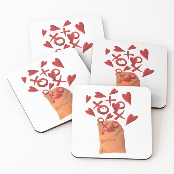 Item preview, Send Love. Happy Snail Mail Envelope with Hearts, X's and O's. (White Background) designed and sold by ArtByLM.