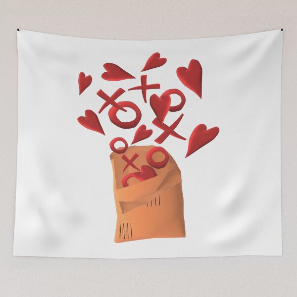 Item preview, Send Love. Happy Snail Mail Envelope with Hearts, X's and O's. (White Background) designed and sold by ArtByLM.