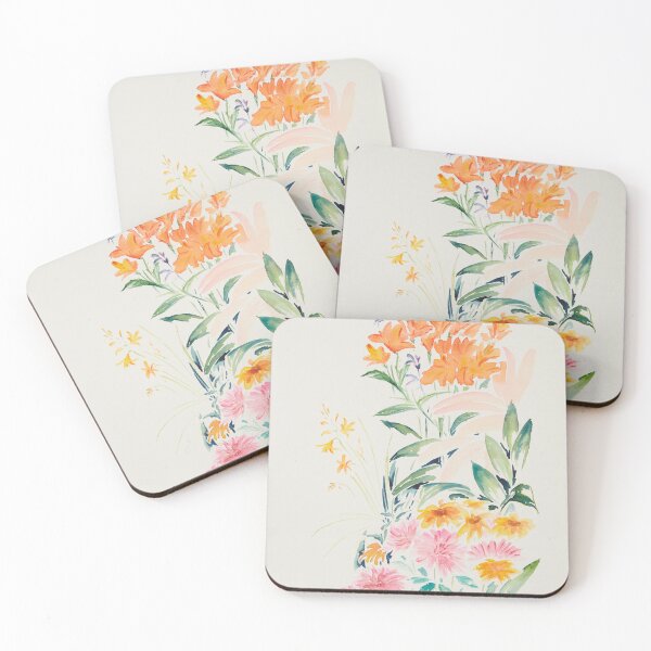 Item preview, Orange flowers designed and sold by Sue Pownall Artist.