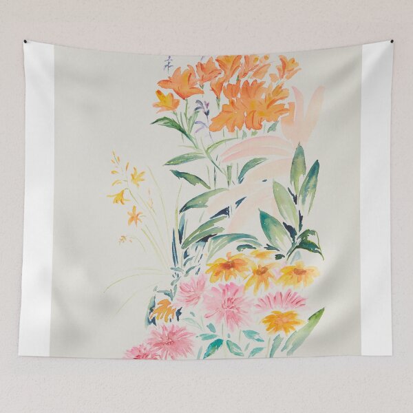 Item preview, Orange flowers designed and sold by Sue Pownall Artist.