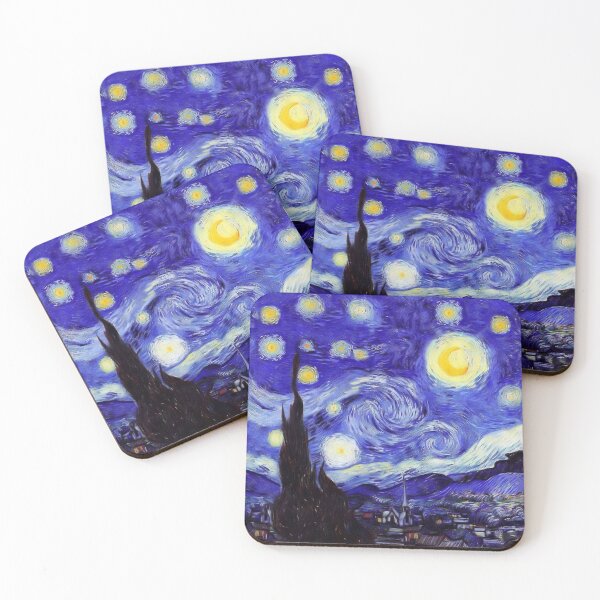 Item preview, A Starry Night Van Gogh Mountain Inspiration Watercolor Painting designed and sold by Angelinas.