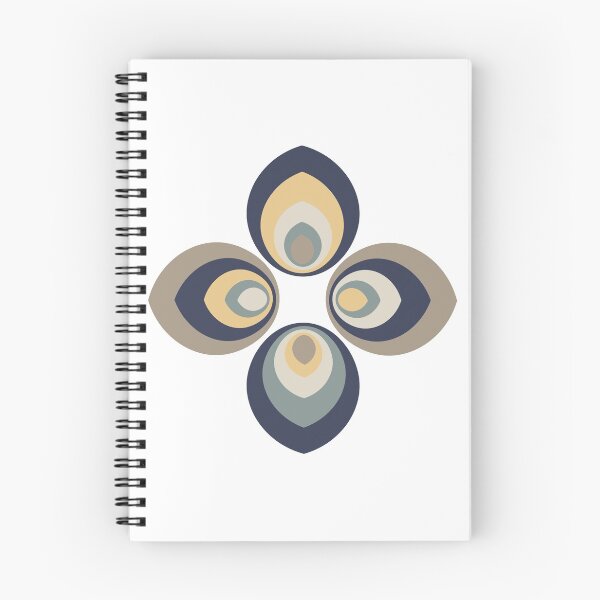 Item preview, Navy Beige Yellow Peacock Abstract Pattern designed and sold by candhdesigns.
