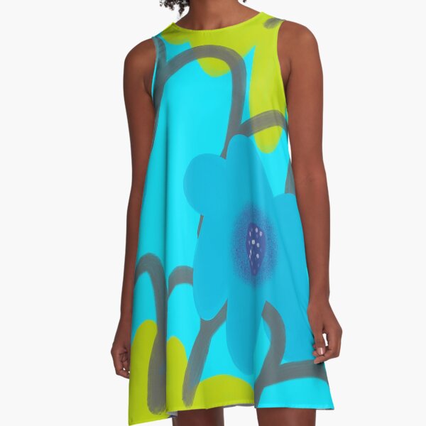 Big Blooms A-Line Dress