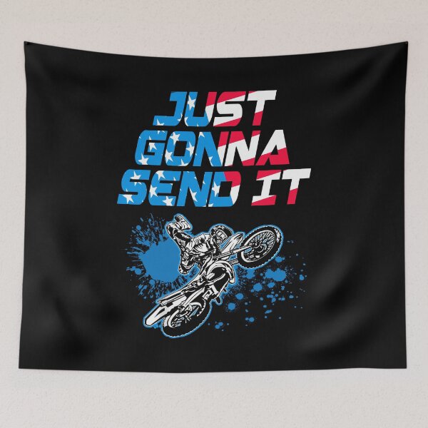 Artikelvorschau, Ich werde es einfach senden - Motocross-Geschenk - Supercross-Design - FMX American Flag entworfen und verkauft von Sean Moon.