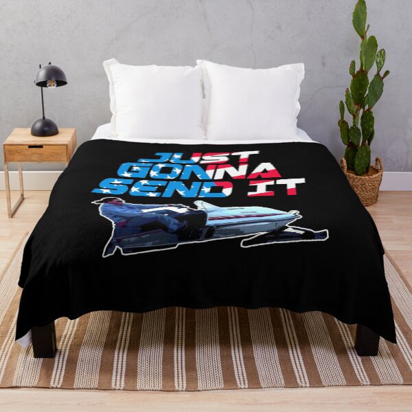 Item preview, Just Gonna Send It - Snowmobile Gift - Larry Enticer Design - Snowcross American Flag designed and sold by Sean Moon.