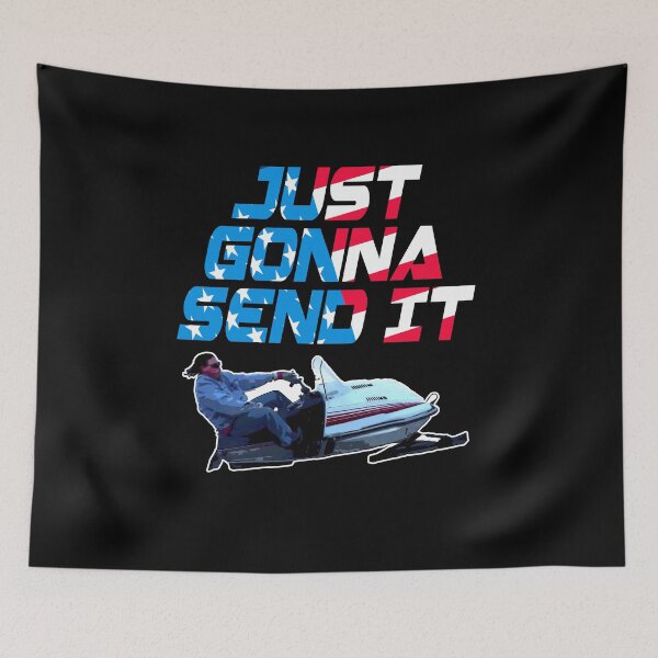 Item preview, Just Gonna Send It - Snowmobile Gift - Larry Enticer Design - Snowcross American Flag designed and sold by Sean Moon.