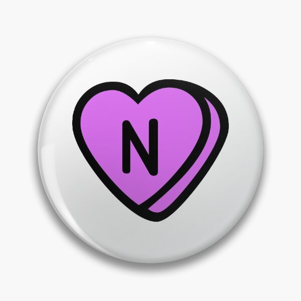 Item preview, Letter N purple heart designed and sold by RafaTakami.