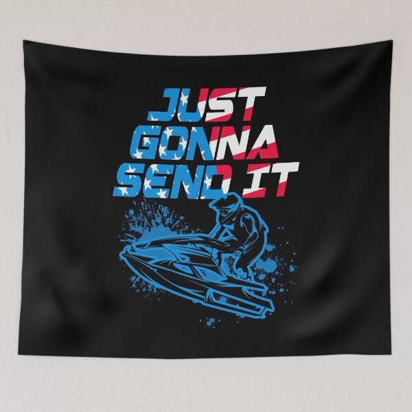 Item preview, Just Gonna Send It - Jet Ski Gift - Jet Skiing Design - FJet Skier American Flag designed and sold by Sean Moon.