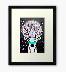 Roots To Grow and Wings To Fly (Cherry Blossom Deer) Framed Print