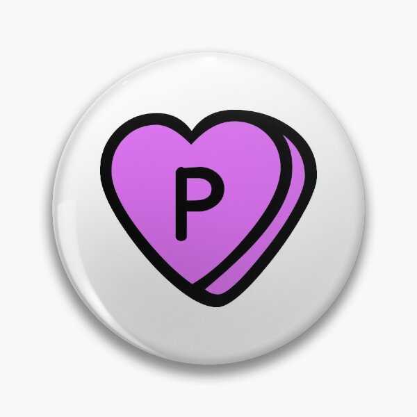 Item preview, Letter P purple heart designed and sold by RafaTakami.