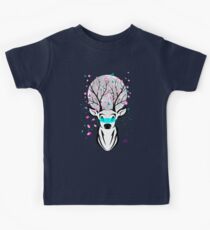 Roots To Grow and Wings To Fly (Cherry Blossom Deer) Kids Tee