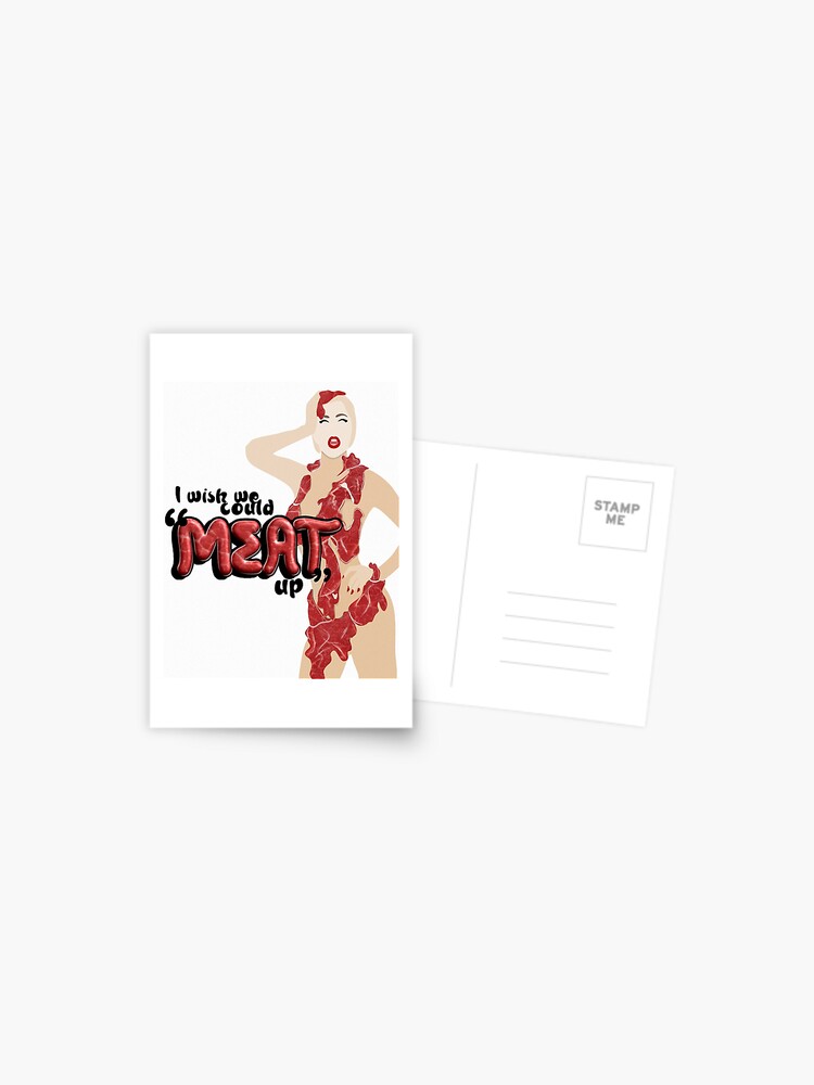 Lady Gaga Meat Dress Illustration" Postcard for Sale by danarrowdesigns |  Redbubble