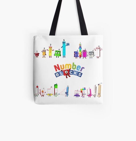 Number blocks numbers 1 to 20 All Over Print Tote Bag