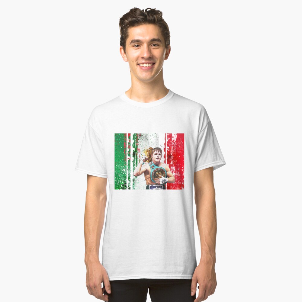 "Saul Canelo Alvarez Boxing Mexico Flag" T-shirt By RighteousOnix ...