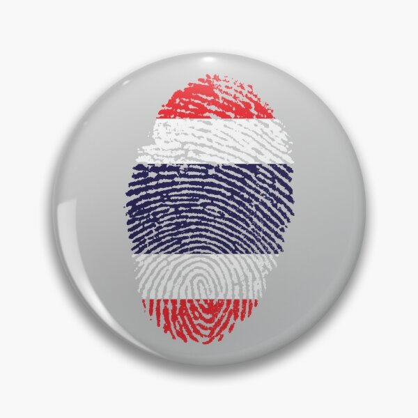 Pin Button Badge Ø25mm 1" Drapeau Flag Thaïlande Thailand TH Bangkok 