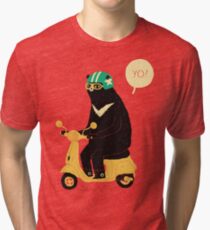 scooter bear Tri-blend T-Shirt