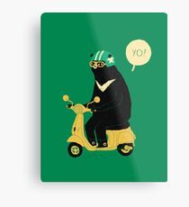 scooter bear Metal Print