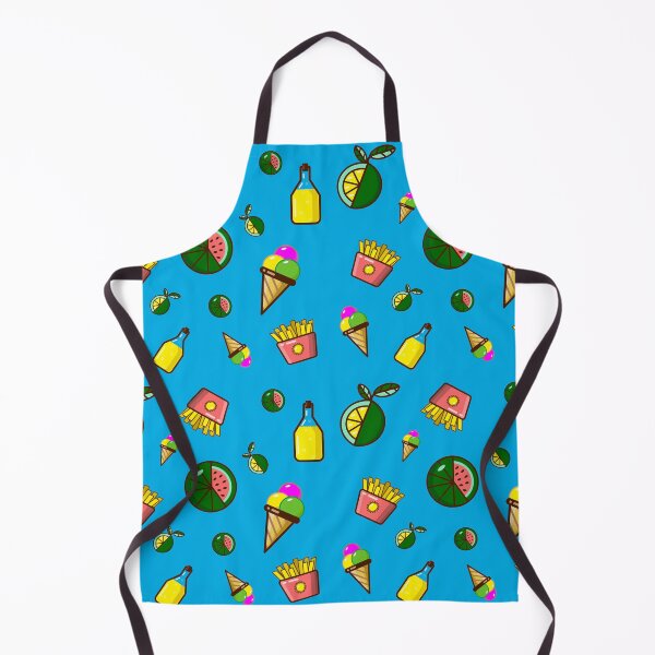 Item preview, Food seamless pattern on a blue background designed and sold by AlenserArt.