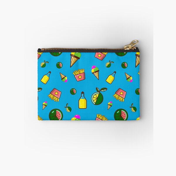 Item preview, Food seamless pattern on a blue background designed and sold by AlenserArt.