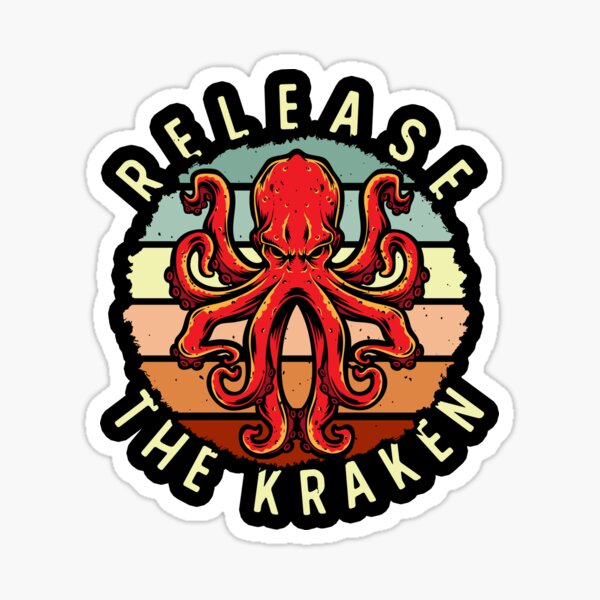 Item preview, Release the Kraken, Vintage Kraken Ocean Monster Pun designed and sold by KawaiiTees.