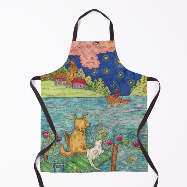 Item preview, A cat and a dog on the dock. designed and sold by Yovin11.