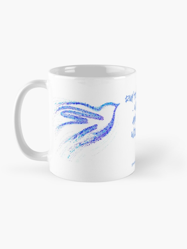 Alternate view of Run to the rescue with love and peace will follow. Mug