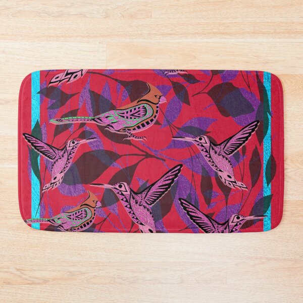 Item preview, crimson boho flower birds mockingbird mexican patterns ecopop designed and sold by jorgelebeau.
