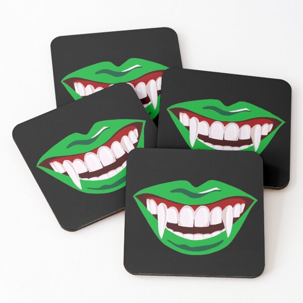 Item preview, Halloween Dracula fags mouth green lips designed and sold by PG Illustration.