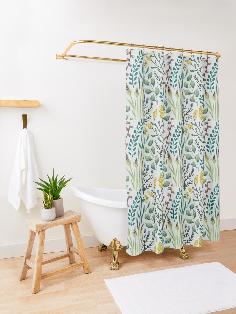 "Botanical garden " Shower Curtain for Sale by TraveliteDesign Redbubble