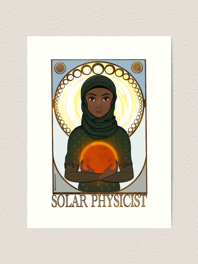 Alternate view of Solar Physicist (SciArt Nouveau) Art Print