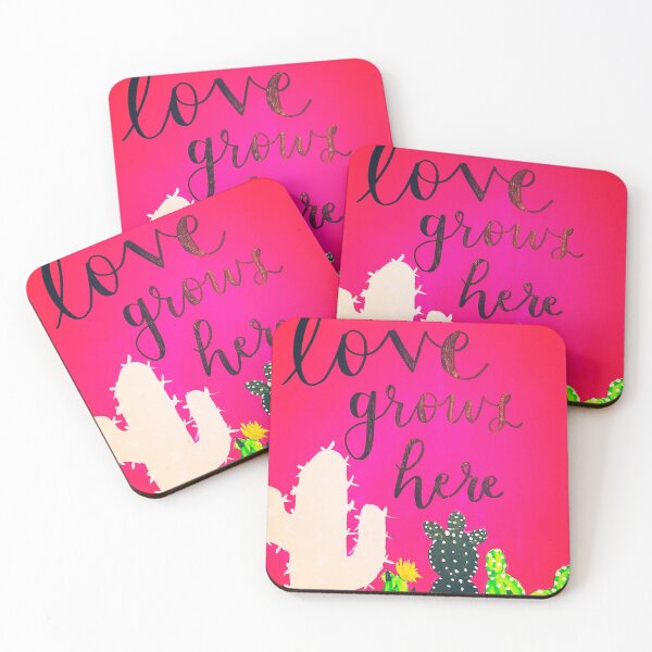 Item preview, Love Grows Here Neon Cactus designed and sold by PosterGlam.