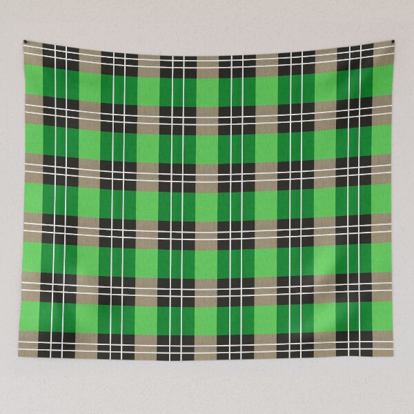 Item preview, Tartan Plaid Green and Black with Fabric Texture Look designed and sold by Darcy777.