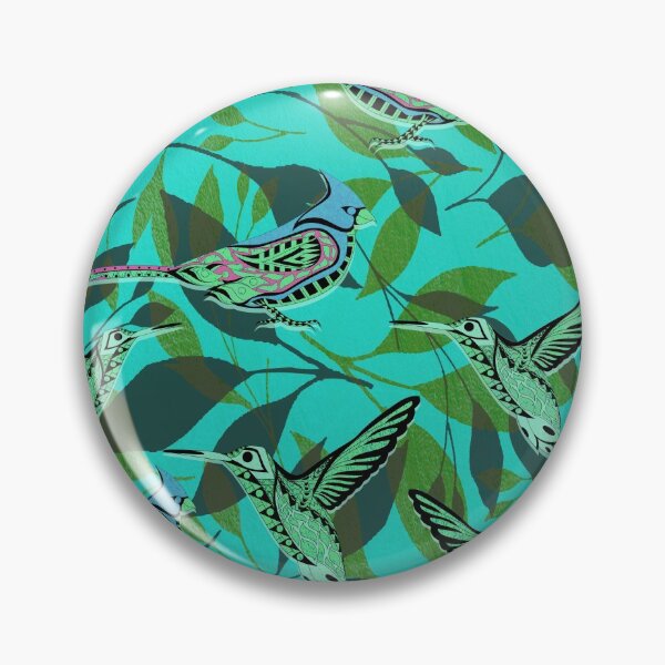 Item preview, emerald boho flower birds mockingbird mexican patterns ecopop designed and sold by jorgelebeau.