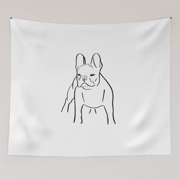 Item preview, French bulldog drawing minimalist designed and sold by -Holy-Chicken-.