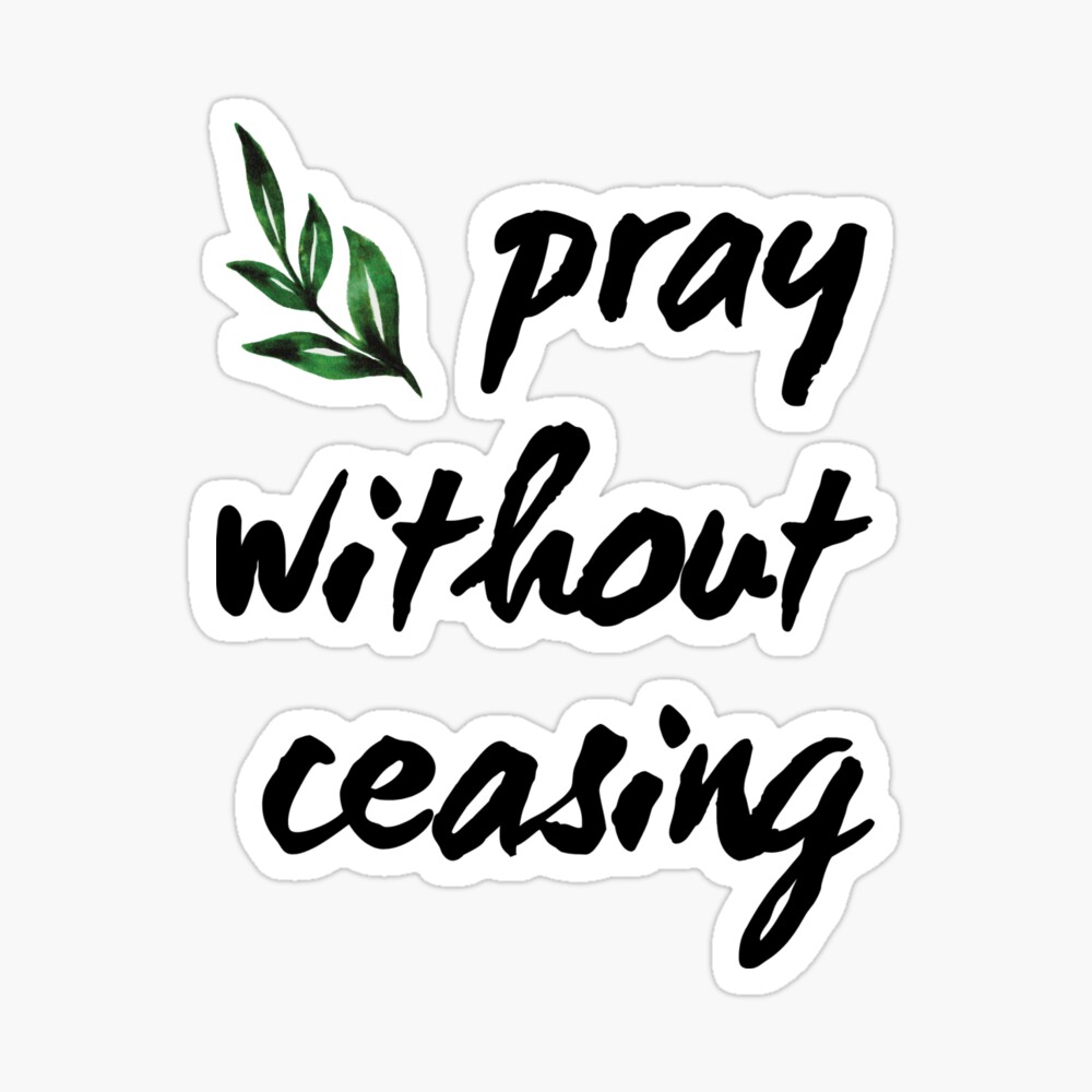 Pray Sticker for Sale by CCalligraphyCo