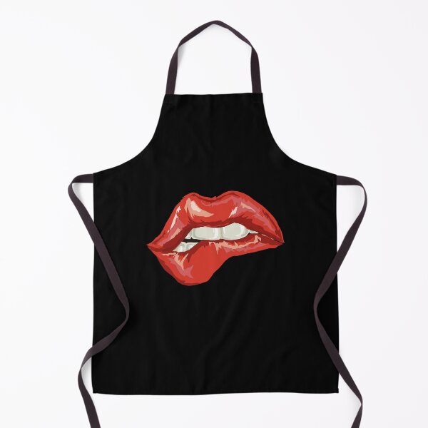 Item preview, Sexy Red Lips Seductive Bite Kissable Mouth Romance   designed and sold by BornDesign.