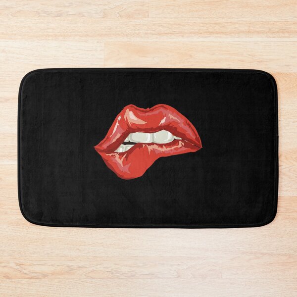 Artikelvorschau, Sexy Red Lips Verführerischer Biss Küssbarer Mund Romantik entworfen und verkauft von BornDesign.