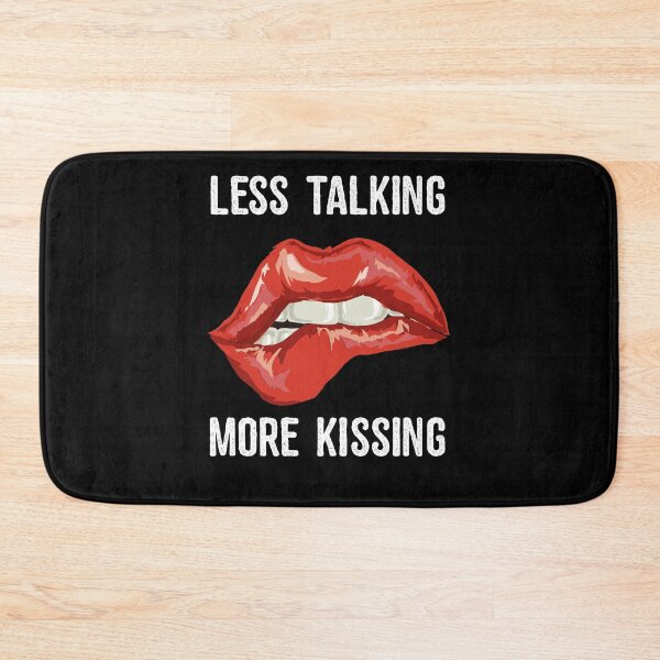 Item preview, Less Talking More Kissing Sexy Red Lips Romantic Mouth designed and sold by BornDesign.